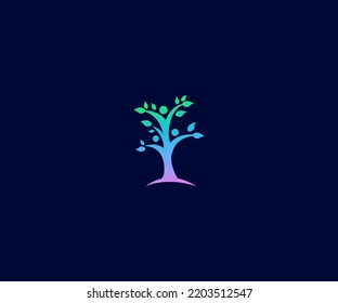 Tree Financial Advisor Logo Vector Template Abstract Monogram Symbol