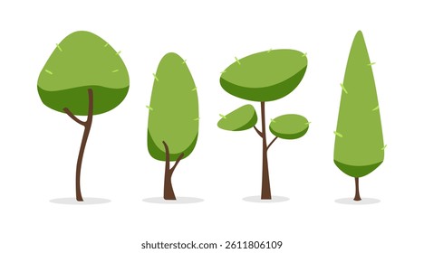 Tree Flat Design Vector Pack 