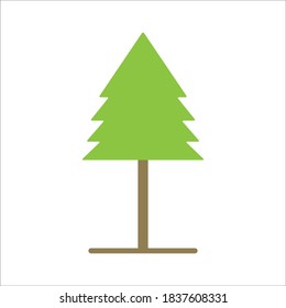 Tree Flat Icon Color Design Vector Template Illustration