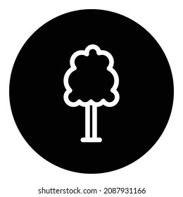 Tree Flat Icon Isolated On White Background