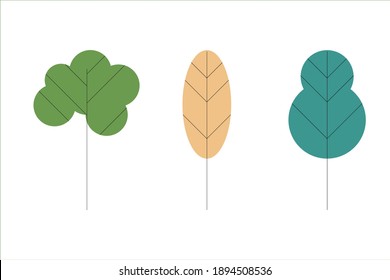 tree flat icon on white background, vector symbol