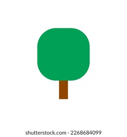 Tree flat icon. Vector illustration isolated on white background.