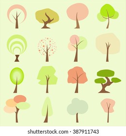 tree flat icons