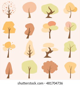 tree flat icons