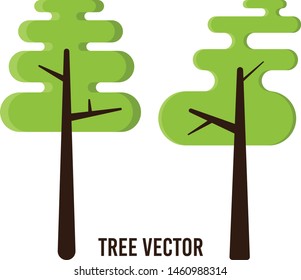 Tree Flat illustration vector, Clip Art, Icon