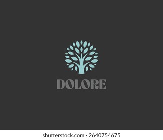 A tree flat logo. Park garden vector icon. Eco nature vector symbol