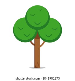 Tree in flat style,Vector.