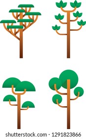 tree flatdesign caracter, recomended for you who like design about mountain and etc