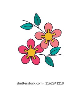 Tree flower icon. Cartoon tree flower vector icon for web design isolated on white background