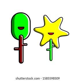 tree and flower vector simple