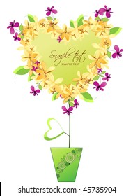 tree flowers in the form of heart