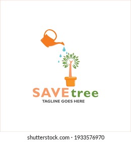 tree and flush tool logo icon,
Save the tree for human survival