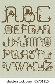 tree font vector/illustration