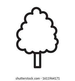 tree forest botanical icon on white background vector illustration thick line