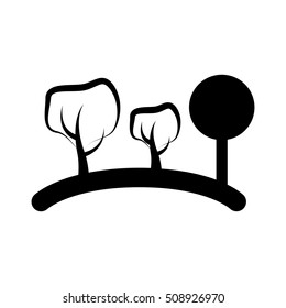 tree forest ecology symbol vector illustration design