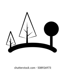 tree forest ecology symbol vector illustration design