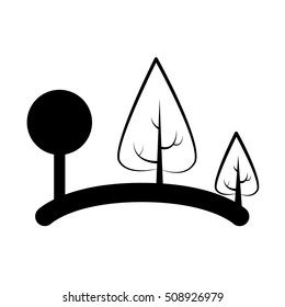 tree forest ecology symbol vector illustration design