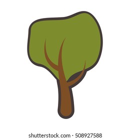 tree forest ecology symbol vector illustration design