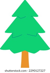 Tree Forest Element Flat Style