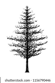 tree forest hand drawing sketch vector illustration design