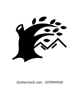 tree in forest icon vector