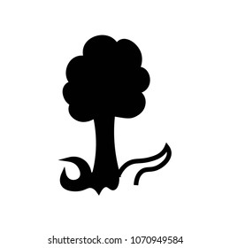 tree in forest icon vector