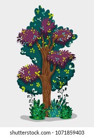 Tree forest isolated