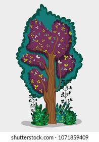 Tree forest isolated