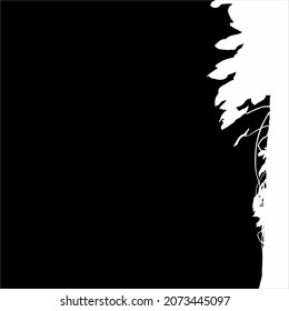 Tree in the Forest (Jungle) Silhouette for Text, LayOut, Quote, Illustration, Poster, Background, or Graphic Design Element. Vector Illustration 