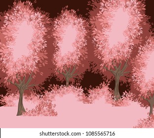 tree forest landscape blurred colors