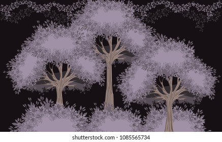 tree forest landscape blurred colors