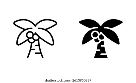 Tree and Forest Line Icon set. Modern Collection for Design, vector illustration on white background