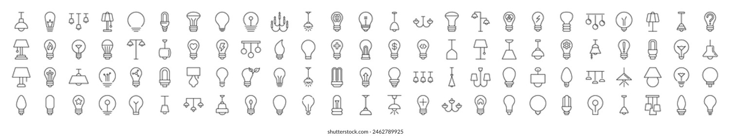 Tree and Forest Modern Line Icons. Perfect for design, infographics, web sites, apps