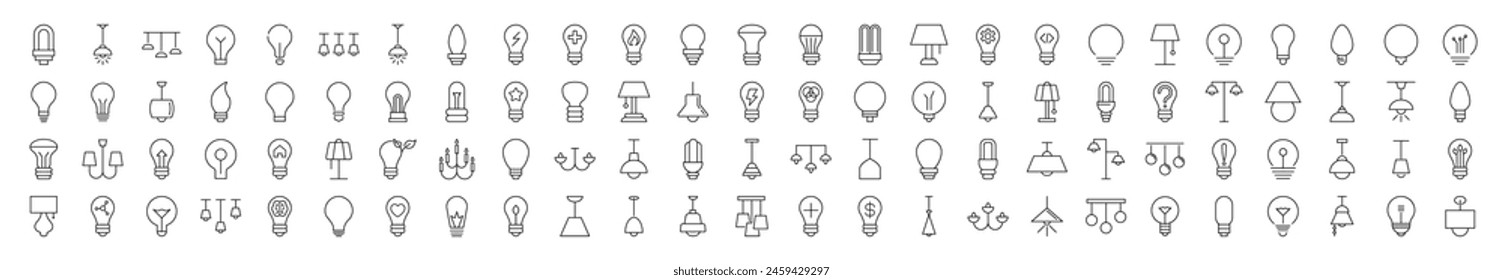 Tree and Forest Modern Thin Icons. Perfect for design, infographics, web sites, apps