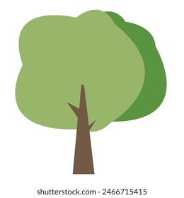 icono de la naturaleza del bosque de árboles. Árboles verdes Ilustración vectorial plana.

