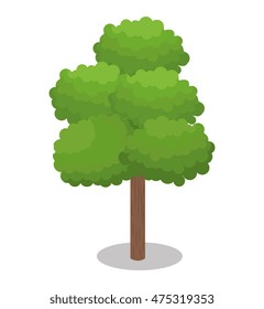 tree forest nature icon vector illustration design