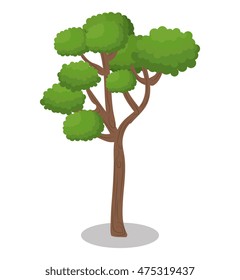 tree forest nature icon vector illustration design
