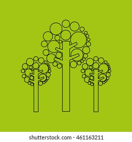 tree forest nature isolated, vector illustration eps10
