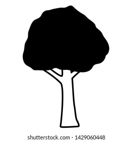 tree forest plant on white background vector illustration