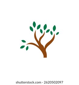 Baumwald Pflanze Vektor Logo Design