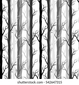 tree forest seamless pattern