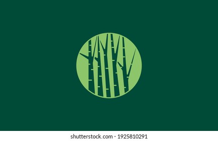 Tree Or Forest Shape In Green Circle Logo Design Vector Icon Symbol Illustration