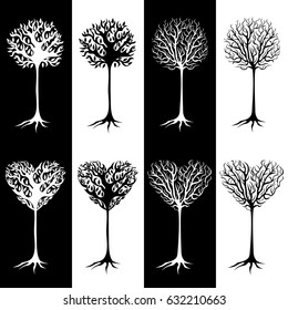 Tree in the form of a heart logo