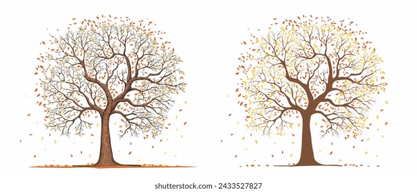 Tree in four seasons - autumn