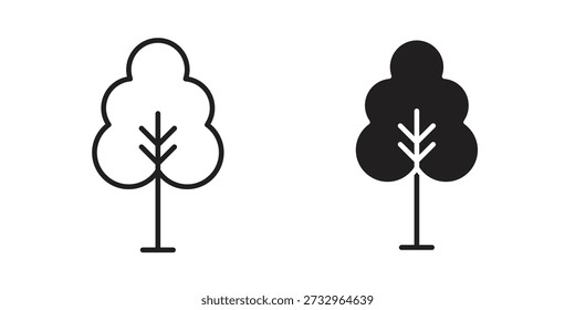 Ilustración vectorial de concepto de icono libre de árbol. diseños de iconos de logotipo