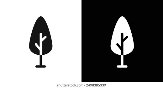 Baum freies Symbol flache Linie Symbol gesetzt.
