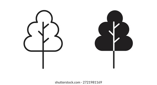 Icono de árbol gratis icono plano simple. Versión Liner - Vector de stock.
