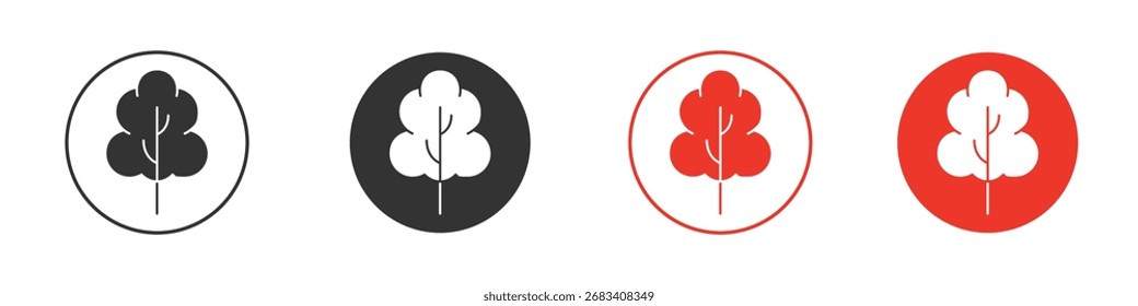 Icono gratis de árbol Logos. Plantilla de diseño de icono de Vector plano
