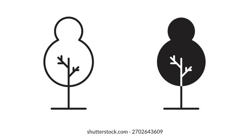 Logotipo abstracto del Diseño gráfico moderno de la tendencia plana simple del icono libre del árbol
