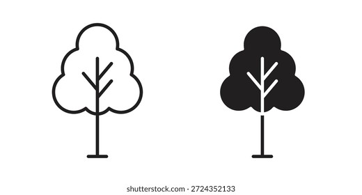 Iconos gratis del árbol de color negro en varios estilos